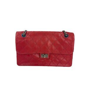 Chanel Calfskin CC Crave Reissue Crown Jumbo Flap Light Red Bag